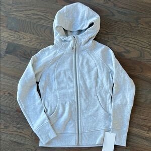 NWT lululemon Scuba Full Zip Hoodie • Heathered Core  Ultra Light Grey • 8